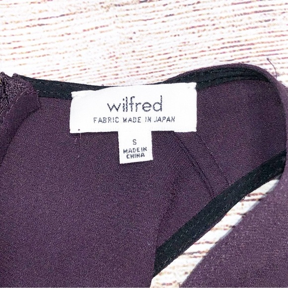 ARITZIA Wilfred Plum Sevres Sleeveless Blouse Zipper Back Drape Tank Top Size S - Picture 2 of 11